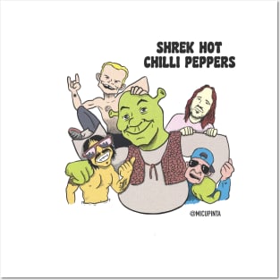 Shrek hot chilli peppers Posters and Art